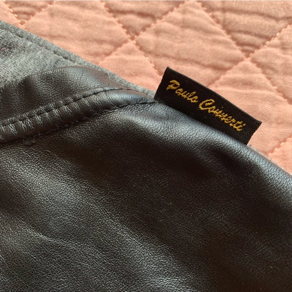 PAULO CONNERTI - Pants - trousers - grey - faux leather pockets - medium / large - Picture 4 of 11